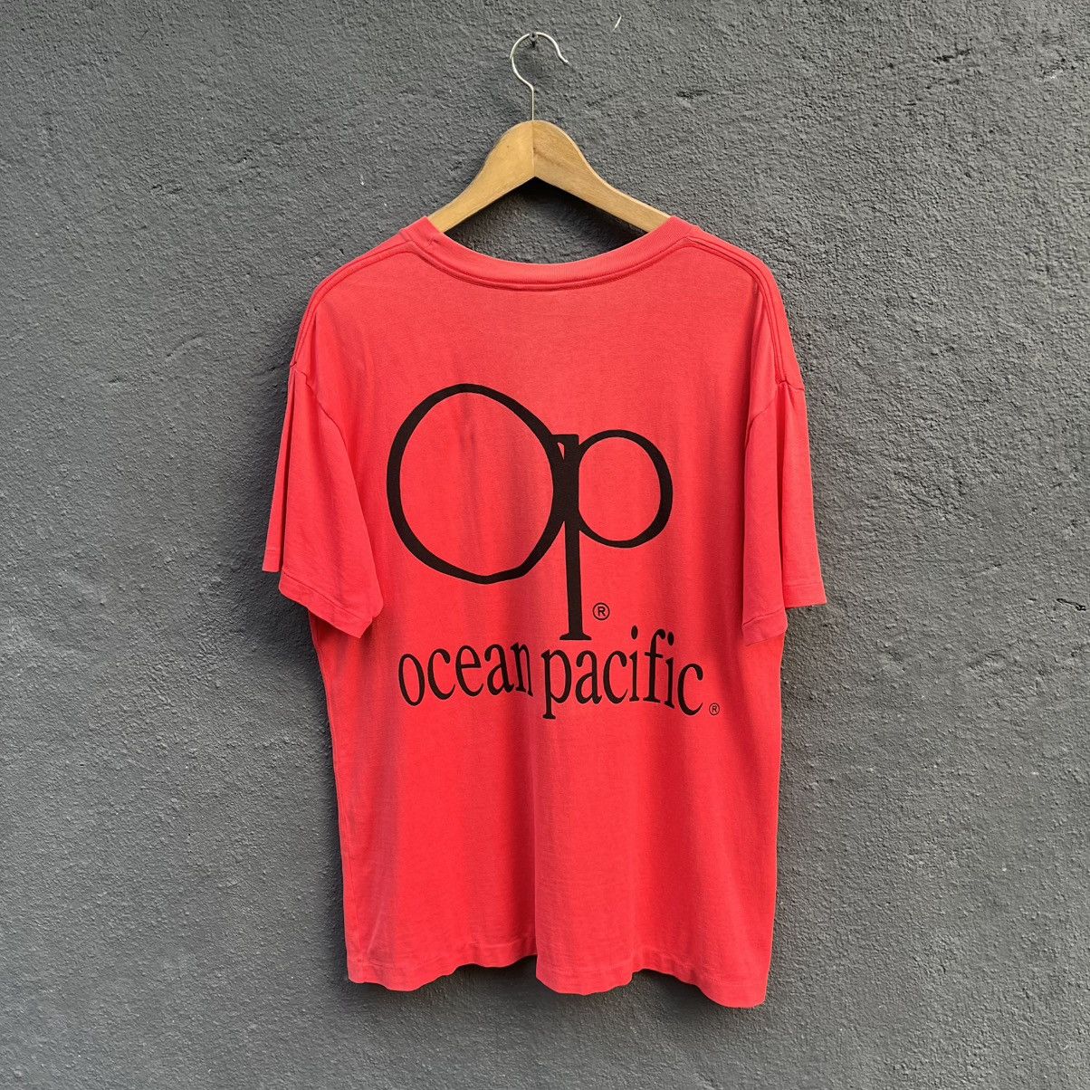 Ocean Pacific Thrashed Faded Vintage 90s Ocean Pacific Surfing Brand Tee Size US L / EU 52-54 / 3 - 1 Thumbnail