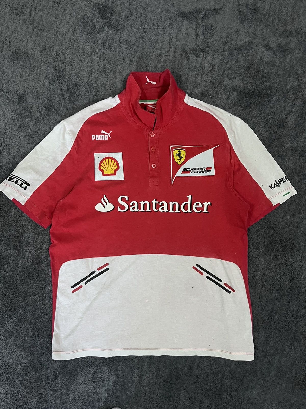 Ferrari × Puma PUMA Mens Ferrari Graphic Polo Shirt Red Size L Size US L / EU 52-54 / 3 - 1 Thumbnail
