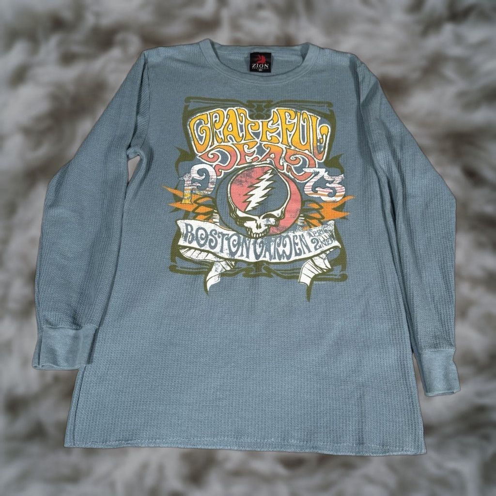Vintage Grateful Dead Thermal Waffle Knit T Shirt Mens 2XL (Fits L) Slim Tall Fit 2010 Size US L / EU 52-54 / 3 - 1 Thumbnail