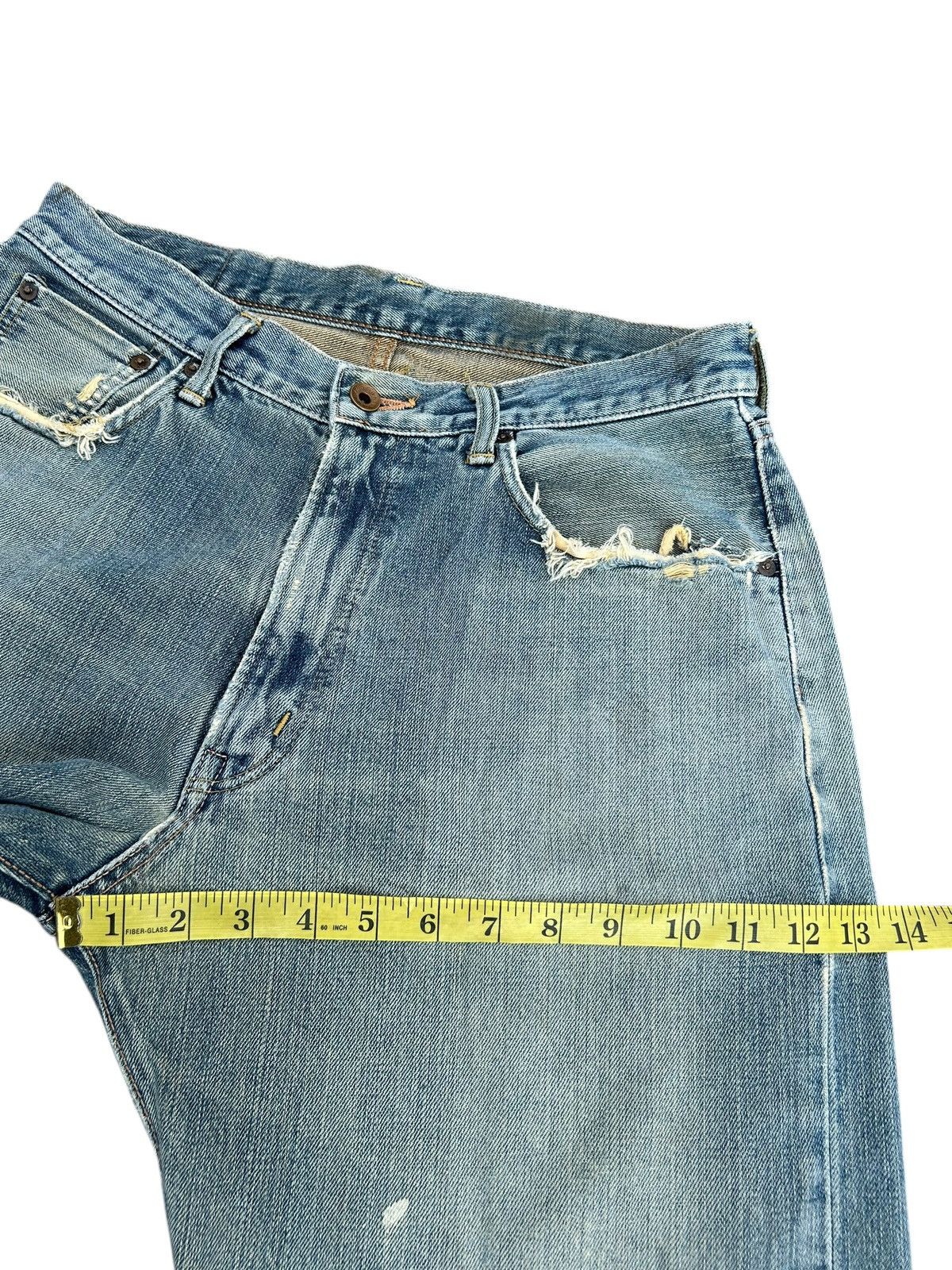 Japanese Brand × Kapital × Vintage Edwin Selvedge Distressed Baggy Mudwash Denim Jeans Size US 31 - 19 Thumbnail