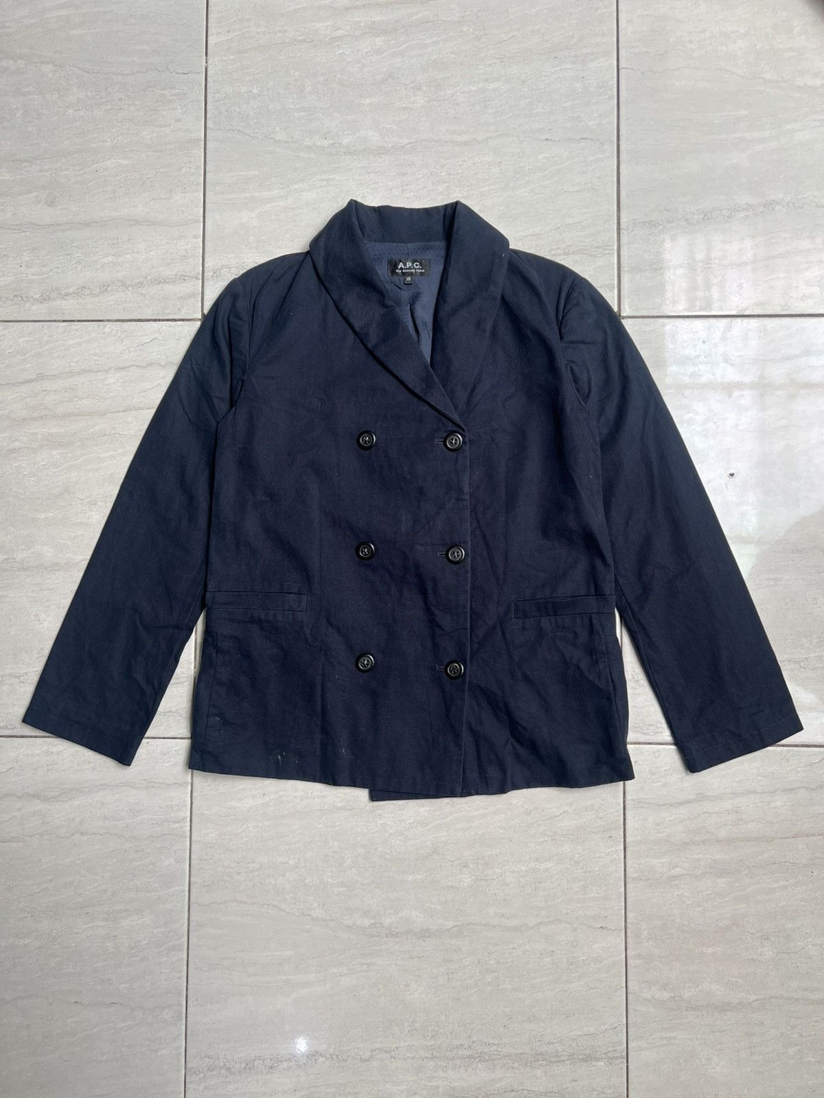 A.P.C. A.P.C Double-breasted Navy Suit Blazers Size US S / EU 44-46 / 1 - 1 Thumbnail