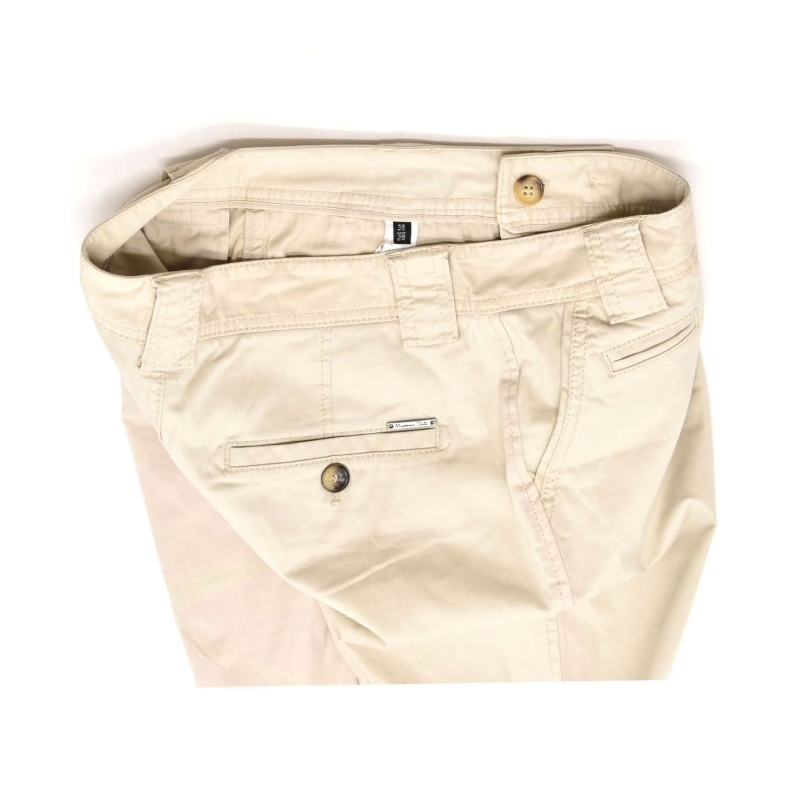 Massimo Dutti MASSIMO DUTTI Womens Chino Trousers Beige Cotton Slim Fit W28 Medium Size 28" / US 6 / IT 42 - 6 Thumbnail