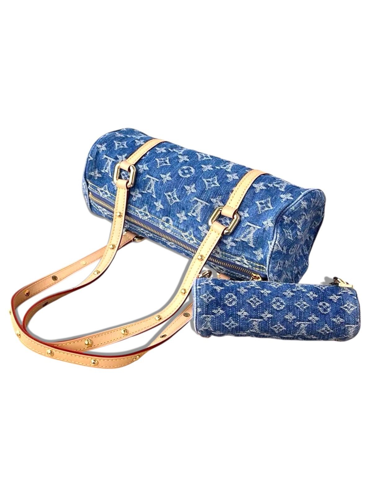 Louis Vuitton Louis Vuitton Papillon handbag Monogram Denim Size ONE SIZE - 3 Thumbnail