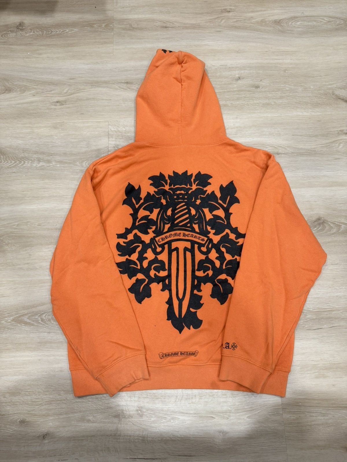 【Chrome Hearts】Vine Dagger Hoodie★フーディ★Orange/Black Chrome Hearts Vine Dagger Hoodie M Medium | eBay