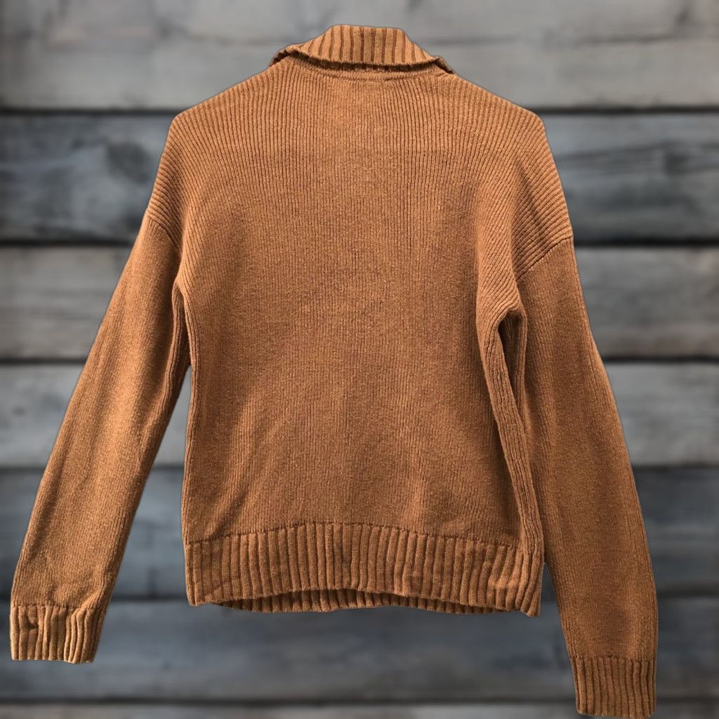 Everlane Everlane Mariner Sweater Womens XXS Camel Tan Wool Blend Collared Split Neck Pullover Knit Wool Cotton Solid Casual Winter Fall Preppy Stadium? Wait. Size XS / US 0-2 / IT 36-38 - 1 Thumbnail