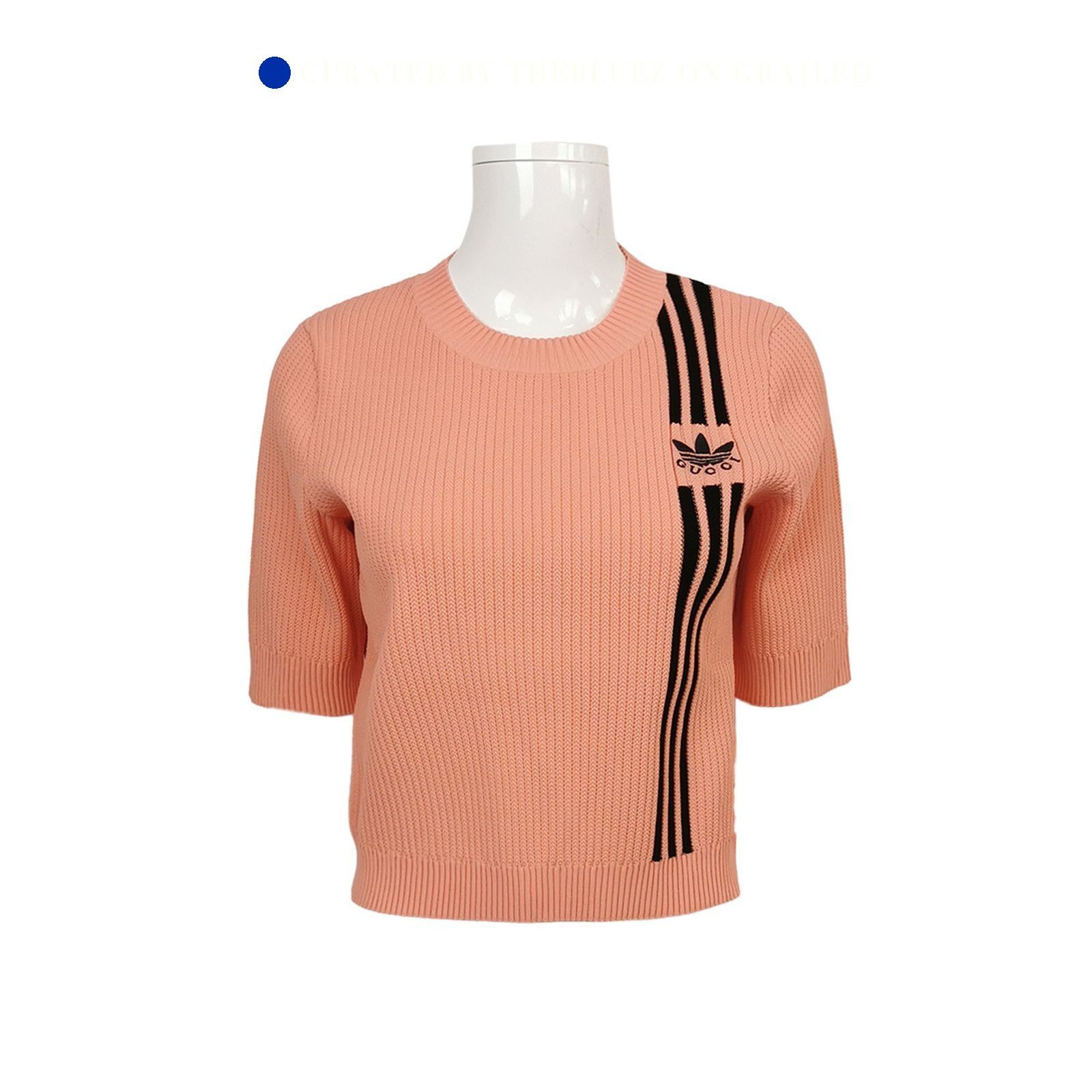 Gucci Pink Logo Knit Sweater Size US M / EU 48-50 / 2 - 1 Thumbnail