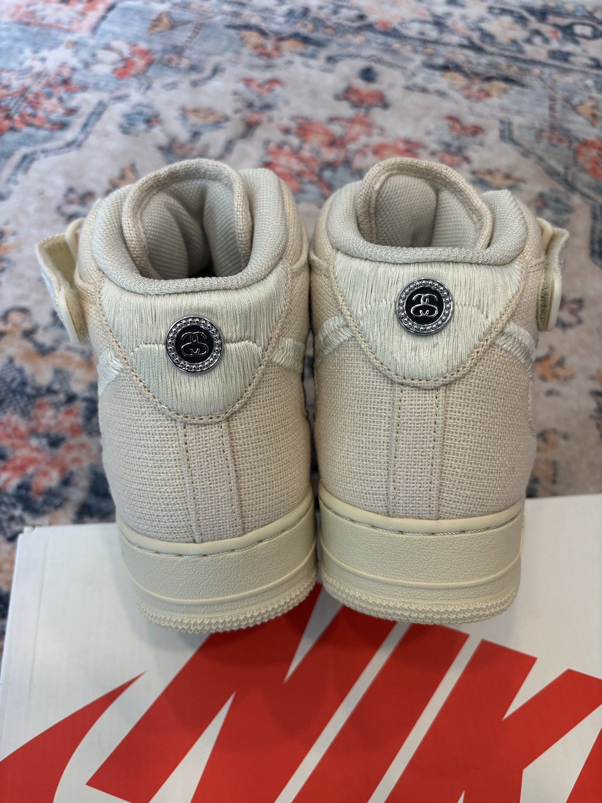 Nike × Stussy Nike Air Force 1 Mid Stussy Fossil 2022 Size US 11.5 / EU 44-45 - 5 Thumbnail
