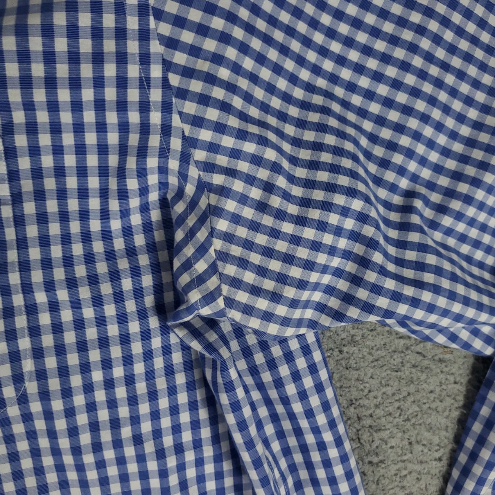 Brooks Brothers Brooks Brothers Shirt Mens 17 Blue Check Dress Button Up Long Sleeve Regular 100% Cotton Pride Wedding Business Casual Formal Workwear Mens Size 46R - 3 Thumbnail