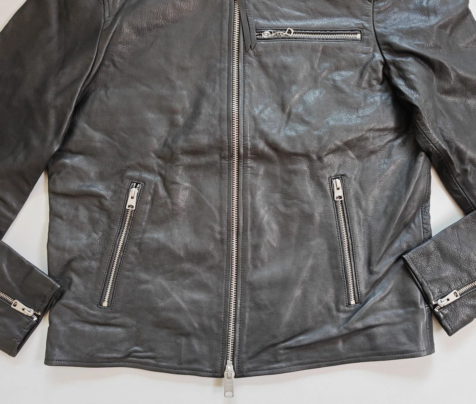 Allsaints ALLSAINTS Brett Men's Leather jacket FTP/5017 Size US M / EU 48-50 / 2 - 6 Thumbnail