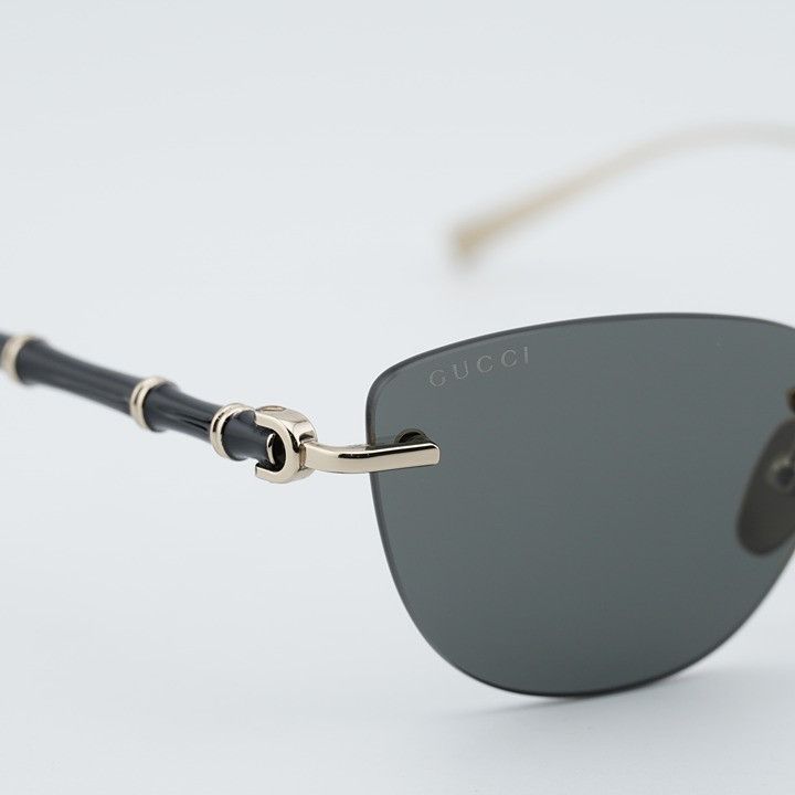 Gucci Gucci GG2063S 002 Sunglasses Shiny Endura Gold Cat Eye Frame Size ONE SIZE - 5 Thumbnail