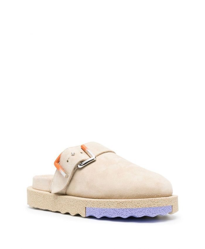 Off-White o1in1s0225 Q:1 / Suede Spongesole Clogs in Beige Size US 11 / EU 44 - 2 Thumbnail