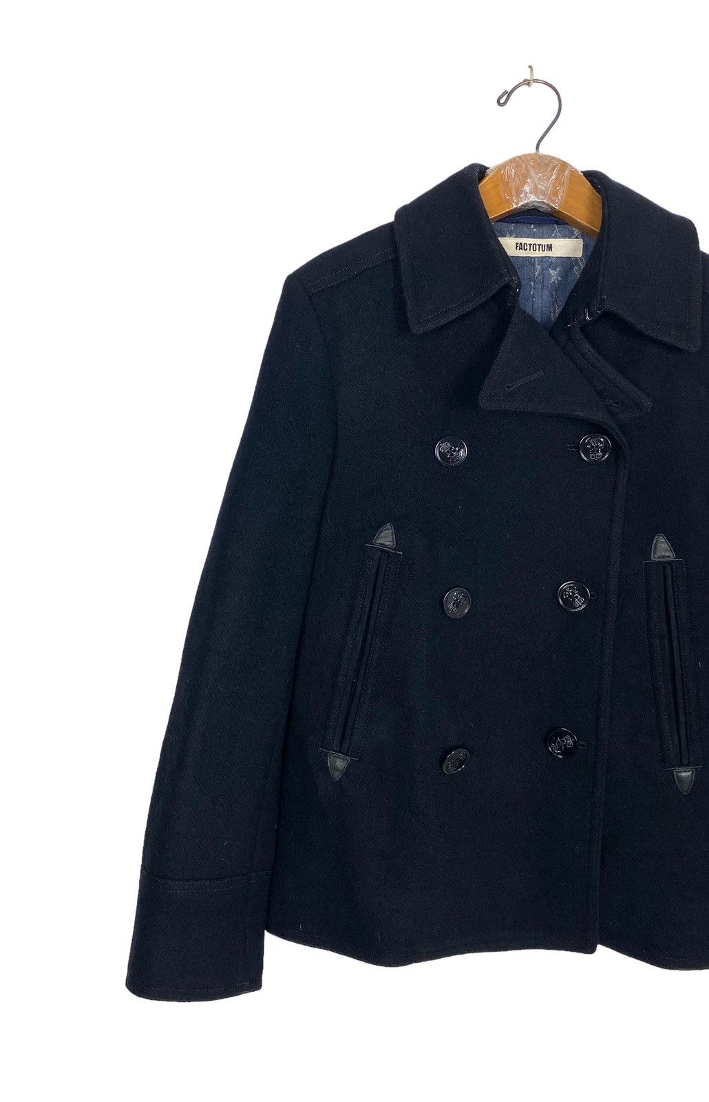 FACTOTUM Rare‼️ Factotum Double Breasted Pea Coat Made in Japan Size S / US 4 / IT 40 - 3 Thumbnail