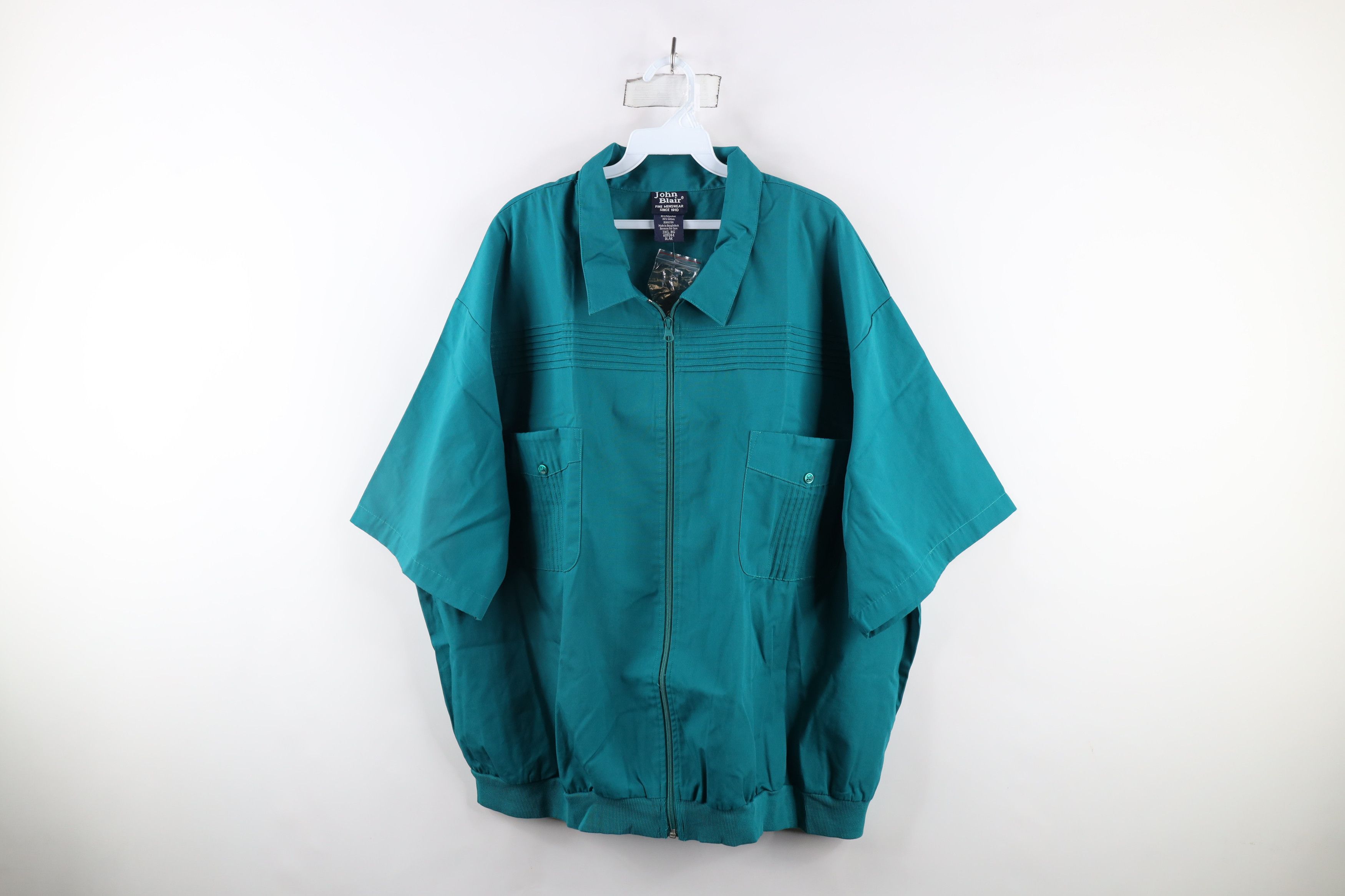 Vintage Deadstock Vintage 90s Streetwear Short Sleeve Zip Jacket Size US XXL / EU 58 / 5 - 1 Thumbnail