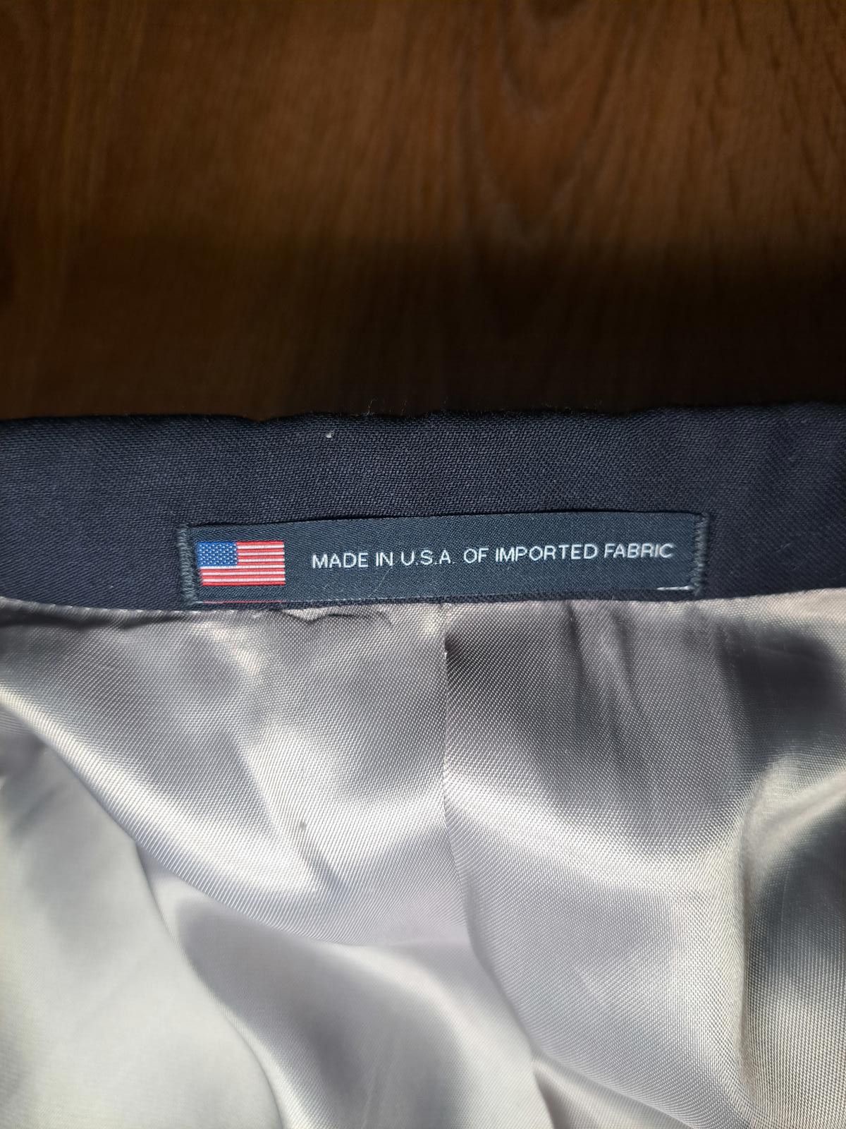 Hart Schaffner Marx Hart Schaffner Marx Blazer Mens 41L Blue Bronze Buttons Wool Size 40R - 4 Thumbnail