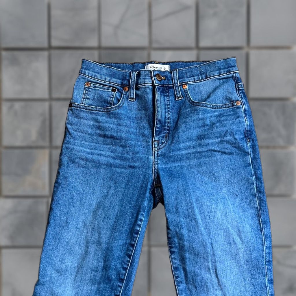 Madewell Madewell Jeans Womens 27 Blue Cali Demi Boot Stretch Pockets Crop Jeans 27 Womens Blue Cropped Size 27" / US 4 / IT 40 - 1 Thumbnail