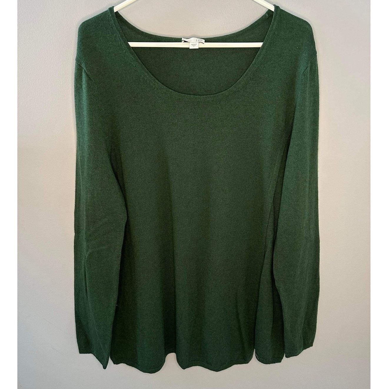 Other J. Jill Long Sleeve Scoop Neck Knit Sweater Forest Green L Size L / US 10 / IT 46 - 1 Thumbnail