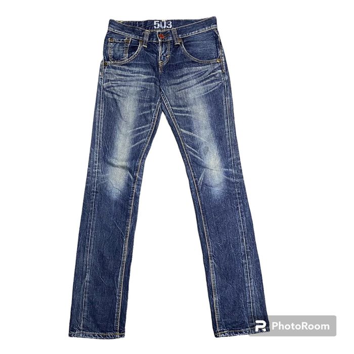 Edwin Edwin 503 Blue Trip Flared Denim Pants Made In Japan | Grailed