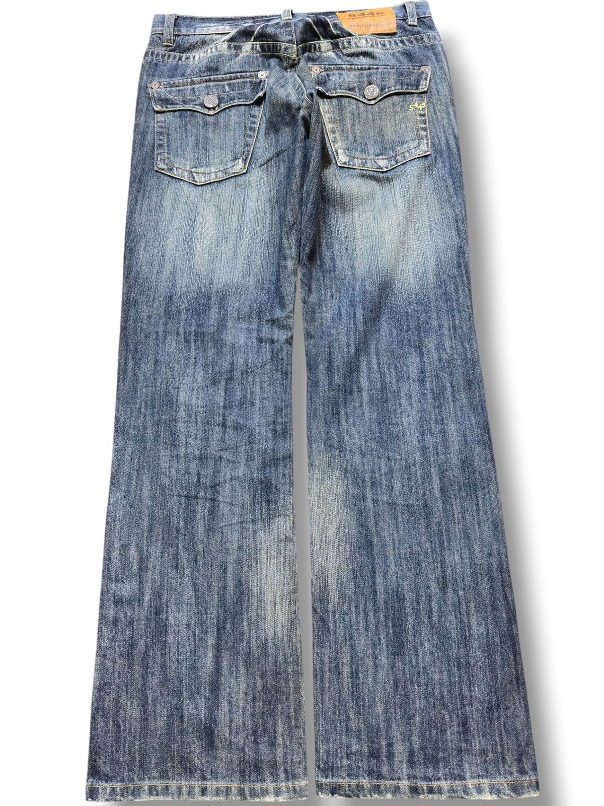5351 POUR LES HOMMES Vintage 5445 Flare Bootcut Whiskers Grunge Denim Size US 34 / EU 50 - 4 Thumbnail