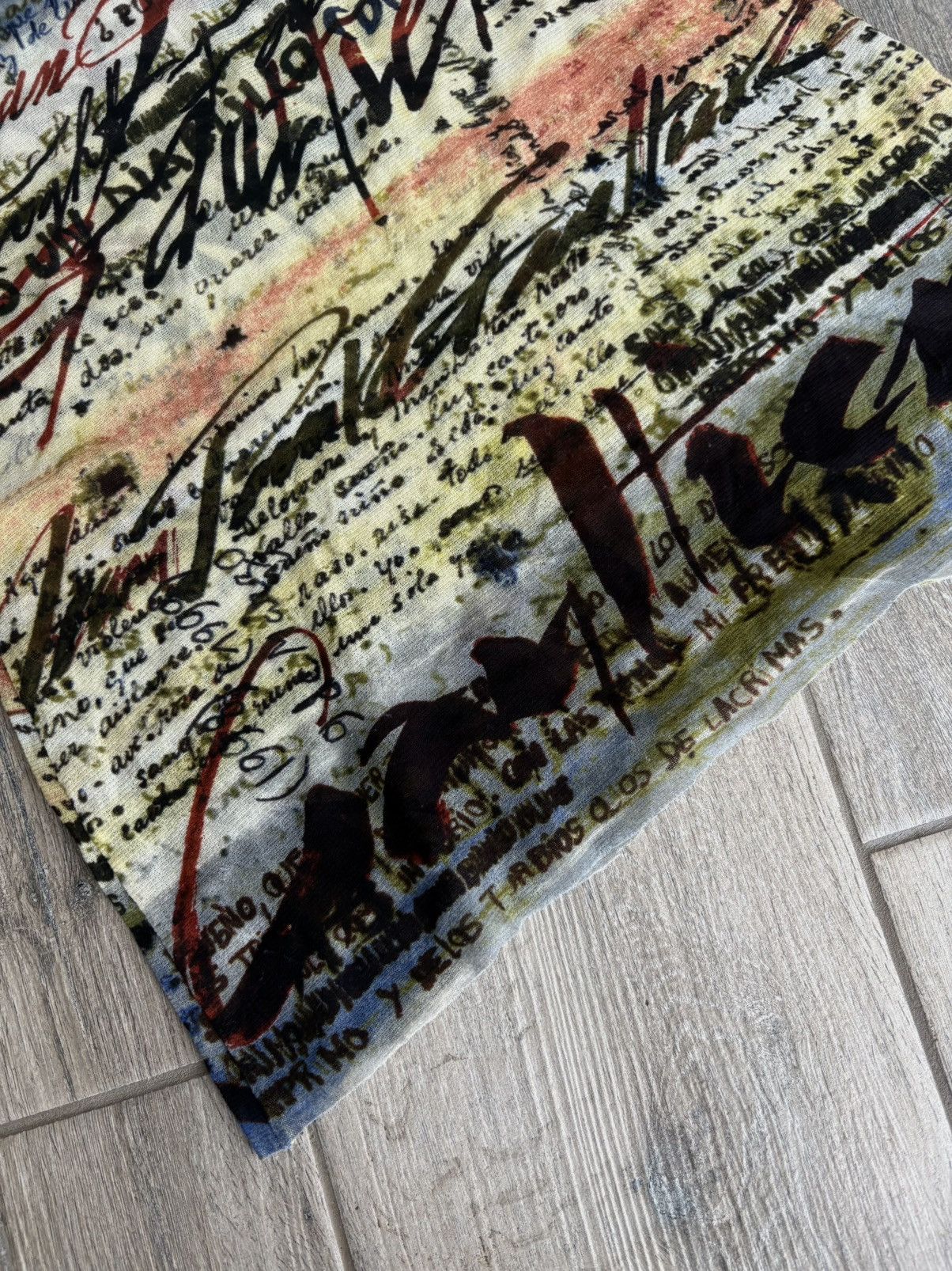 Jean Paul Gaultier Jean Paul Gaultier SS 1998 Calligraphy Handwriting Mesh Top Size S / US 4 / IT 40 - 6 Thumbnail