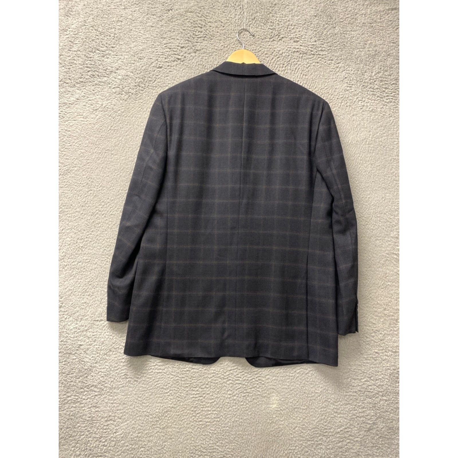 Faconnable Façonnable Windowpane Plaid Sport Coat Blazer 46R Wool Dark Gray /97-81 FACONNABLE Windowpane Plaid Sport Coat Blazer 46R Wool Gray Dark 97-81 Size 46R - 5 Thumbnail
