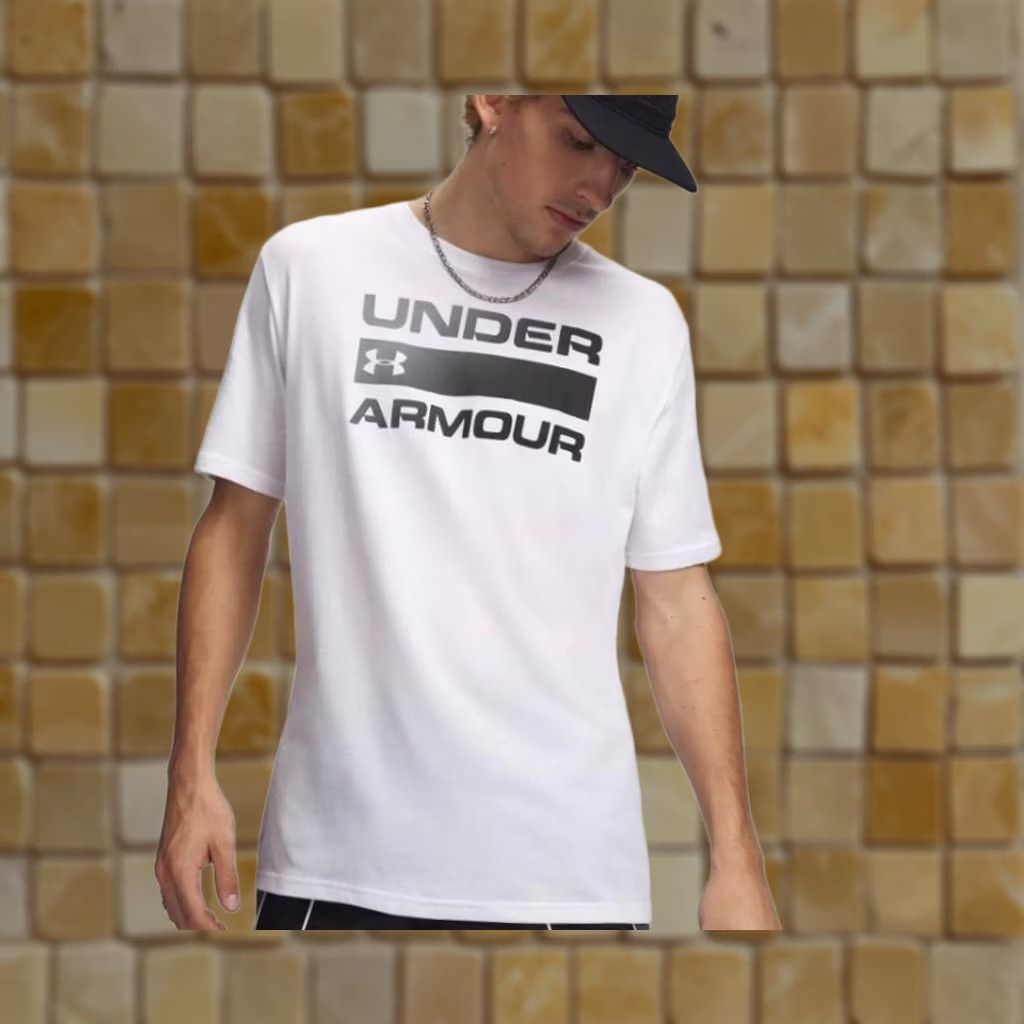 Under Armour VINTAGE? NEW MENS UNDER ARMOUR LOGO WHITE GRAY T-SHIRT TEAM ISSUE T-SHIRT XL 1329582 100 Size US XXL / EU 58 / 5 - 1 Preview
