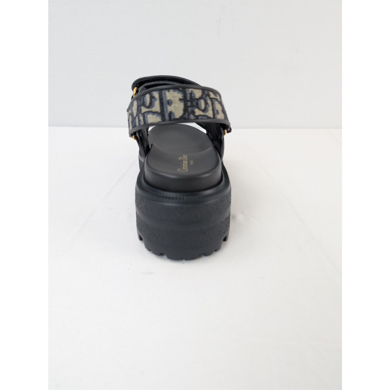 Dior o1rshd1 Oblique Fabric canvas Dioract platform sandal black Size US 8 / IT 38 - 13 Thumbnail