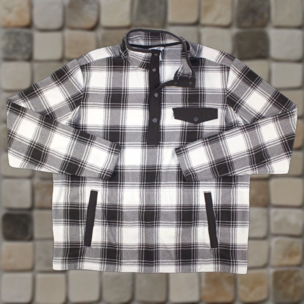 Vintage Duluth Trading Shirt Men's L Doubleback Snap T Fleece Pullover Plaid Black Size US L / EU 52-54 / 3 - 1 Thumbnail