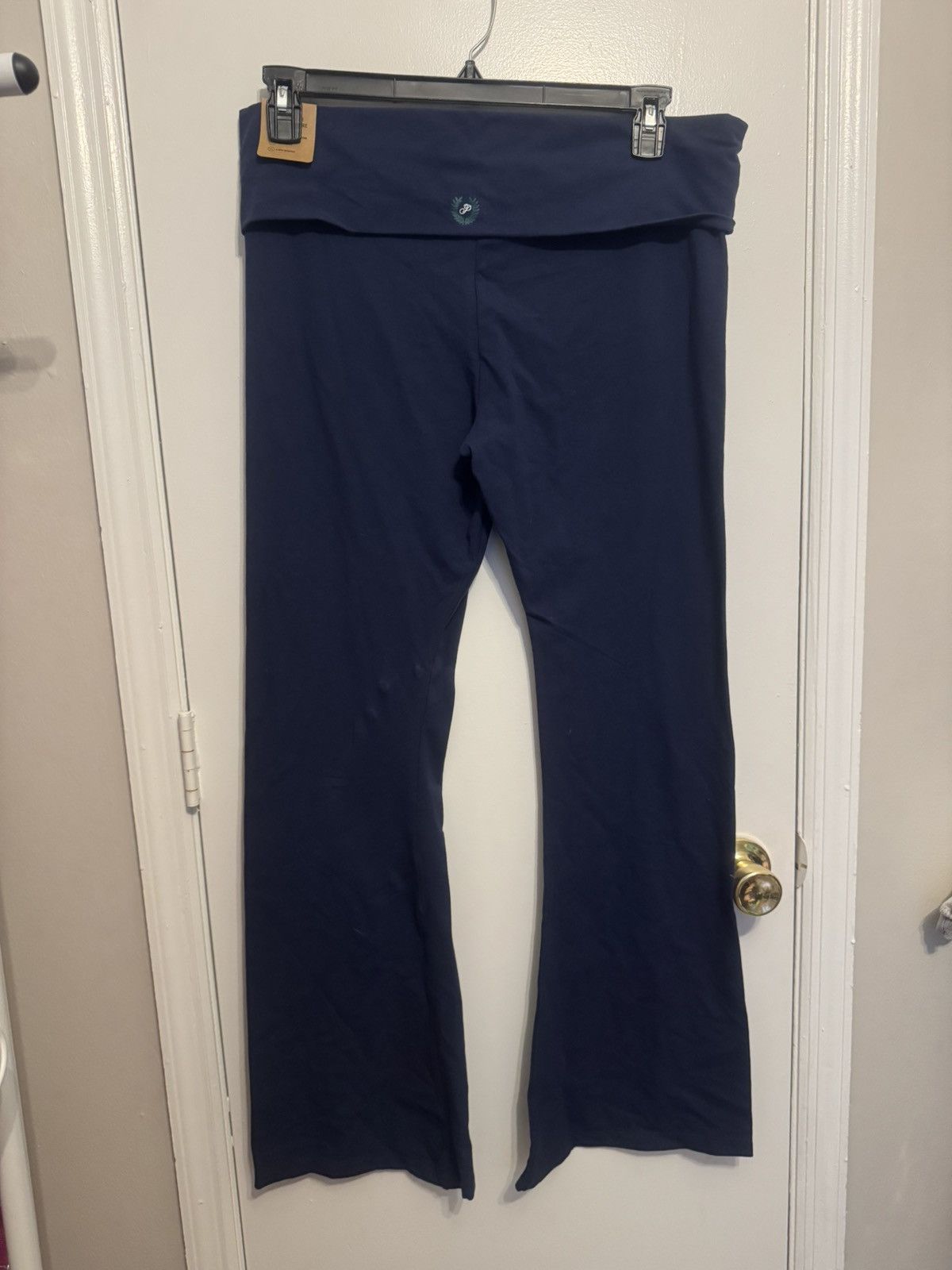 Pink Pink ALL-DAY COTTON™ FOLDOVER FLARE LEGGINGS Size XL Size 34" / US 12 / IT 48 - 1 Thumbnail