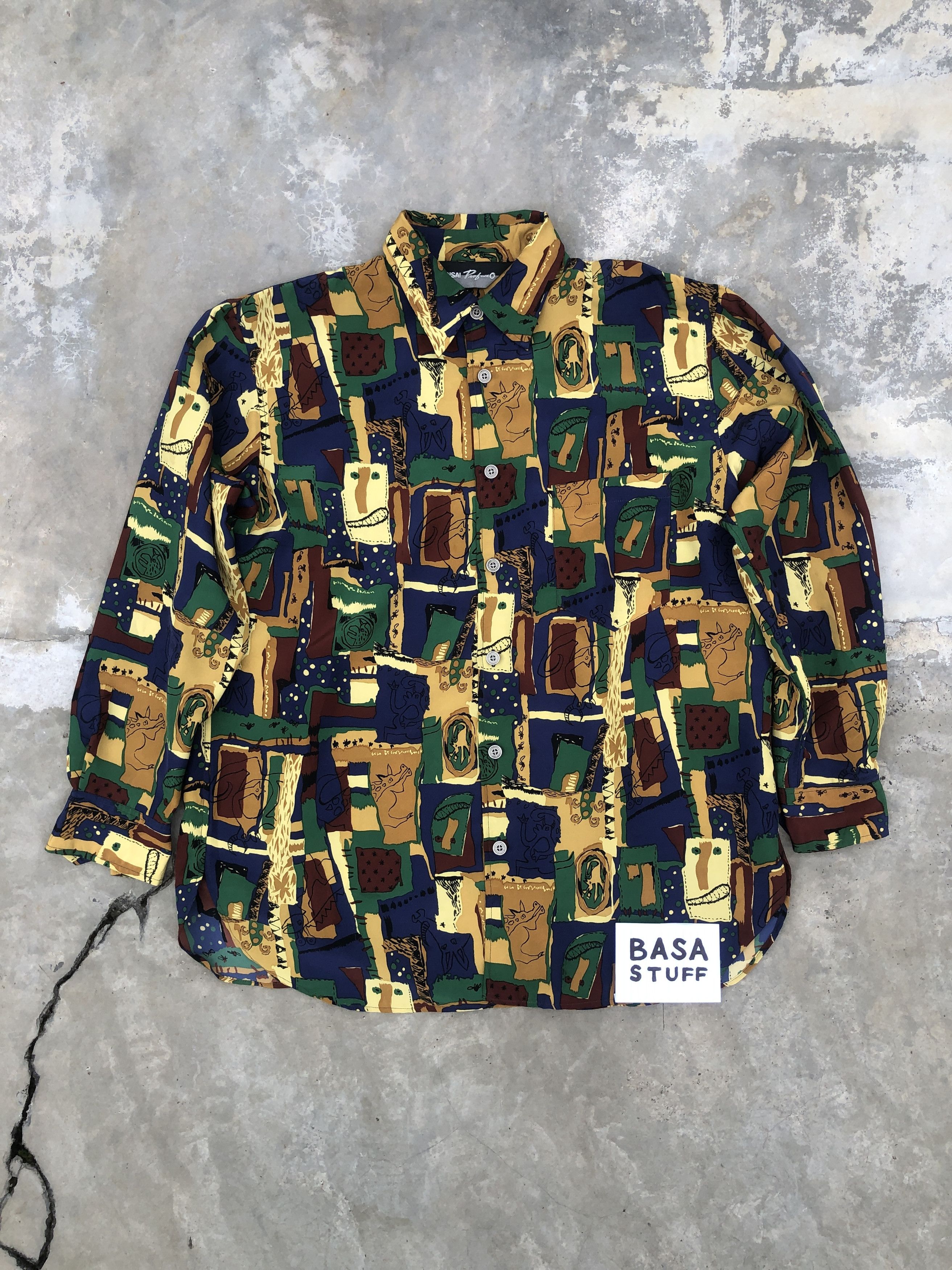 Japanese Brand × Kansai Yamamoto × Vintage Kansai Profumo Vintage Silk Shirt Size US M / EU 48-50 / 2 - 1 Thumbnail