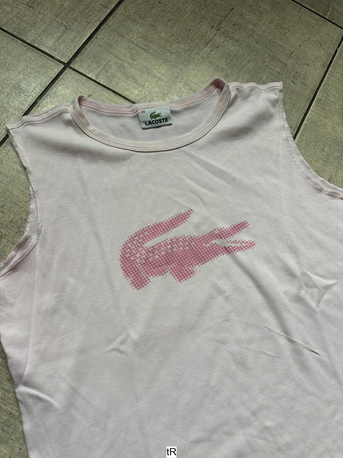 Lacoste Pink Tee Lacoste Tenis Old Money Style Big Logo Size L / US 10 / IT 46 - 2 Thumbnail