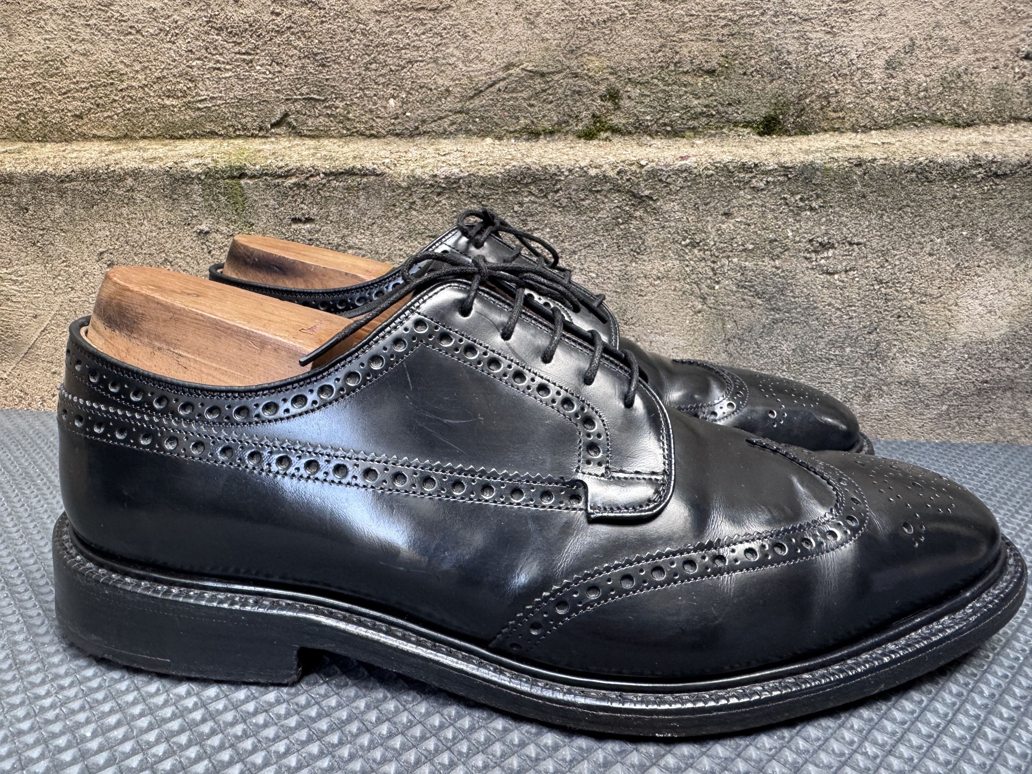 Church's Church's Mens Shoes Black Custom Grade Grafton Brouges Size US 9.5 / EU 42-43 - 7 Thumbnail