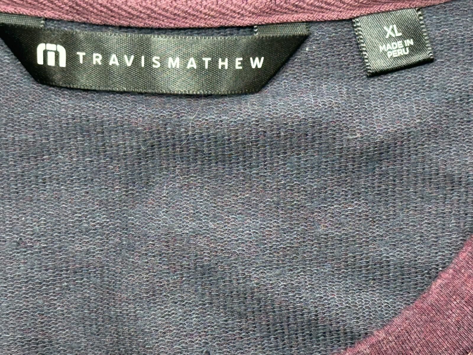 TravisMathew Travis Mathew Long Sleeve Fleece Sweatshirt Maroon Mens XL Size US L / EU 52-54 / 3 - 7 Thumbnail
