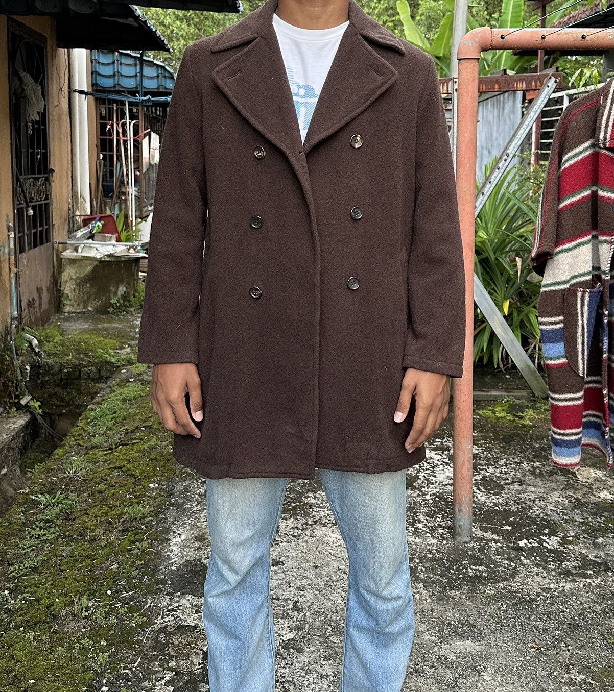 Issey Miyake 👹INED Double Breasted Wool Jacket By Issey Miyake Size US M / EU 48-50 / 2 - 2 Thumbnail