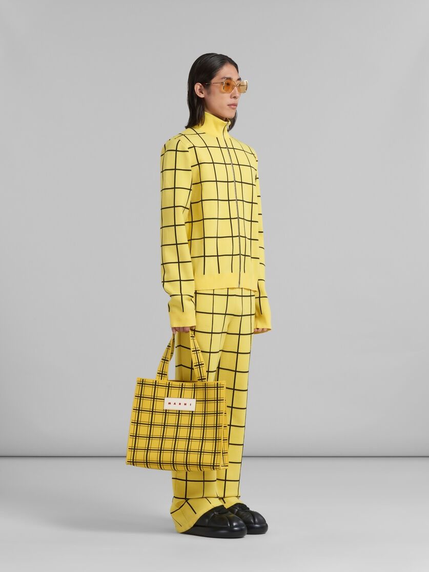 Marni o1w1db10125 Checked Viscose Trousers in Yellow Size US 30 / EU 46 - 4 Thumbnail