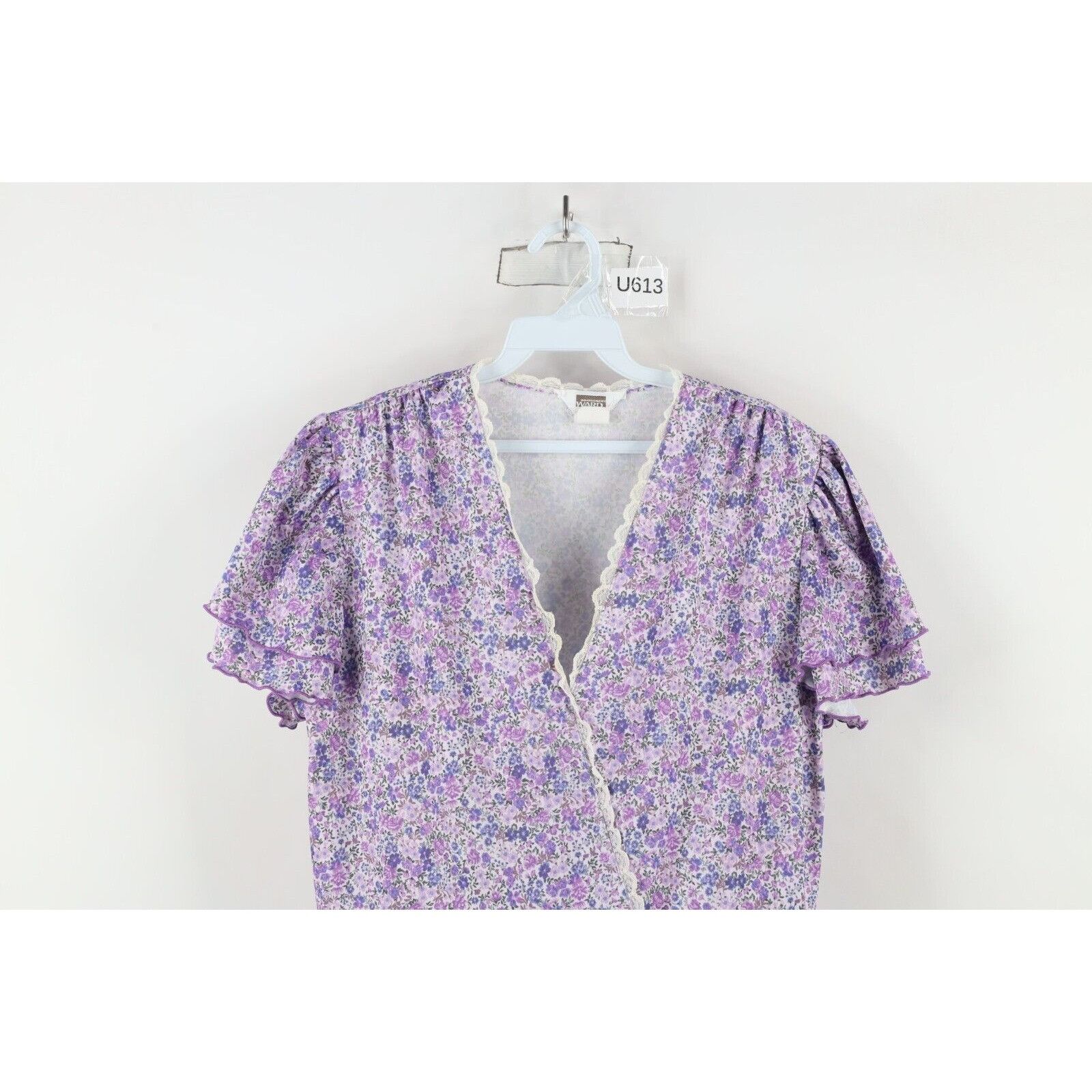 Vintage Vintage 70s Country Primitive Farmhouse Flower Lace Dress Size XXL / US 16-18 / IT 52-54 - 2 Thumbnail