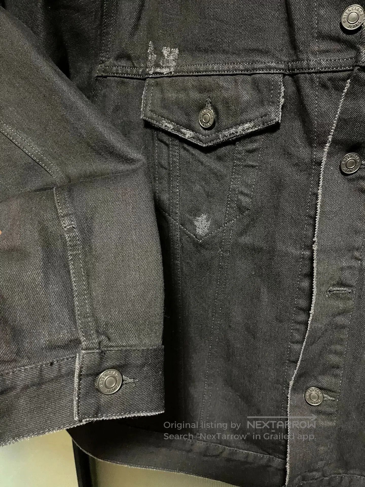 Balenciaga balenciaga faded black denim jacket size S. Size US S / EU 44-46 / 1 - 4 Thumbnail