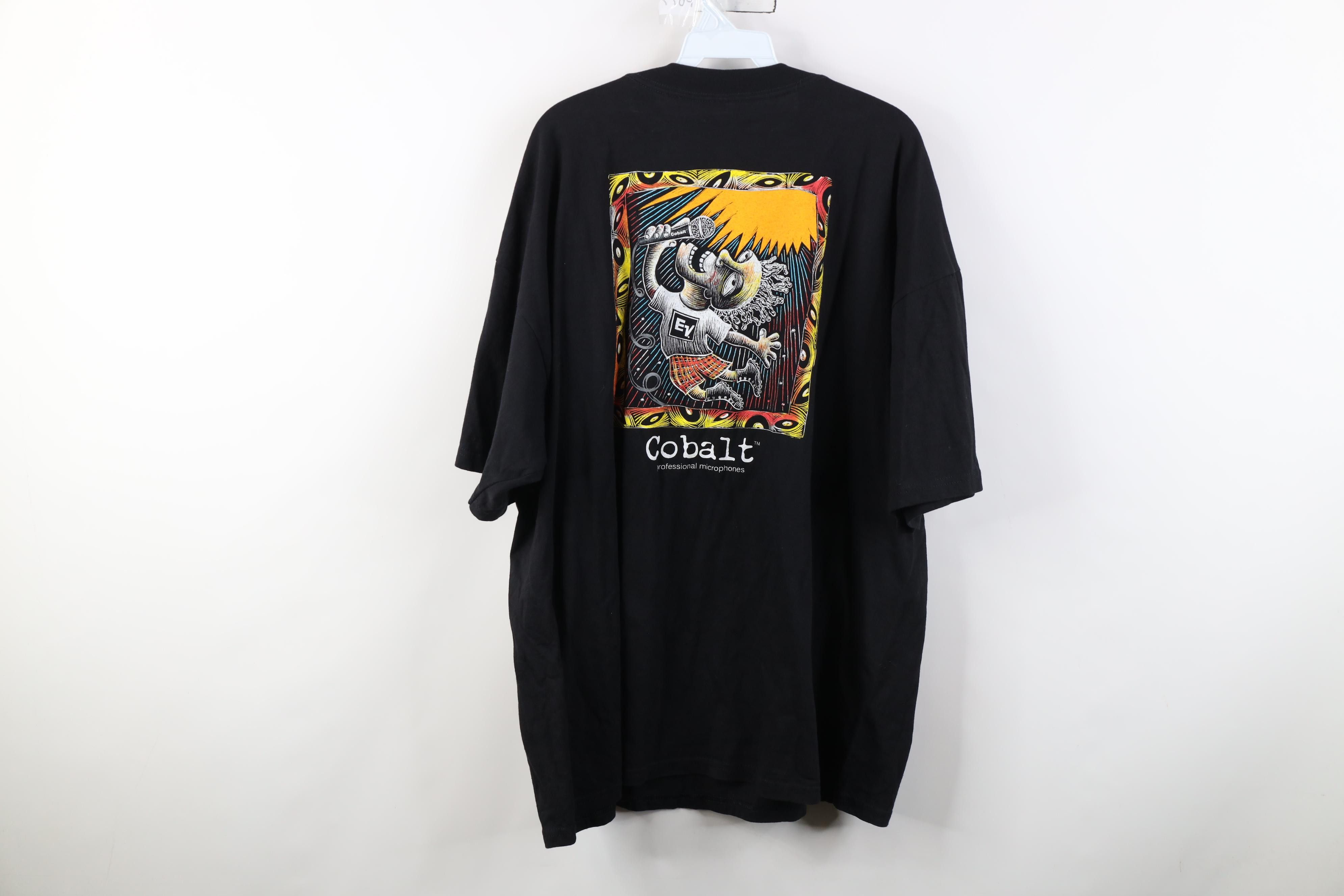 Vintage Vintage 90s Art Cobalt Professional Microphones T-Shirt Size US XXL / EU 58 / 5 - 13 Thumbnail