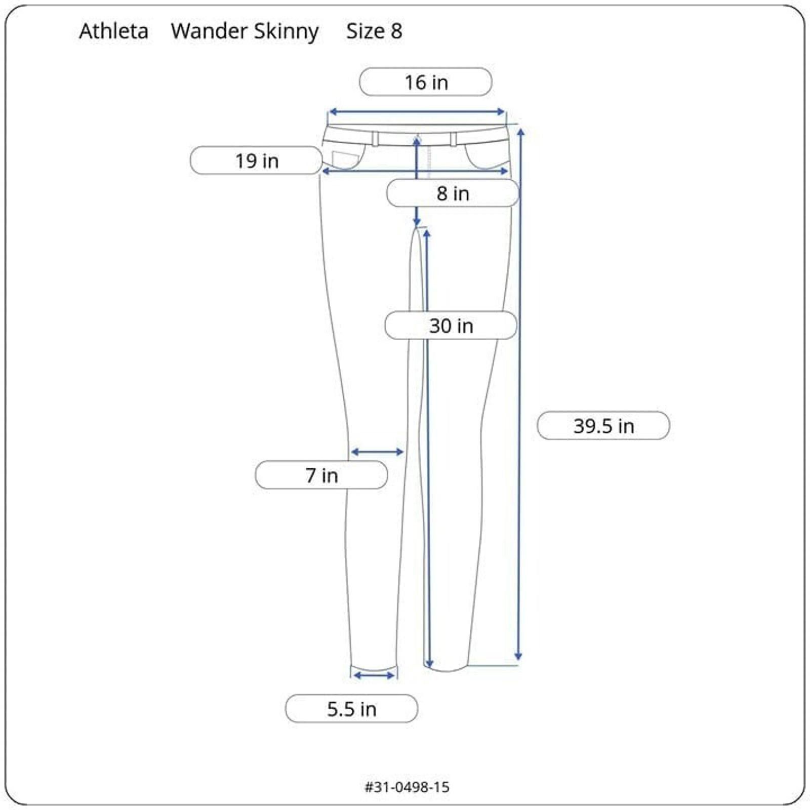 Designer Athleta Wander Skinny Pants Ankle Zip Women Size 8 Size 30" / US 8 / IT 44 - 3 Thumbnail