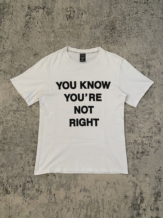 Number (N)ine You Know You're Not Right Tee | Grailed