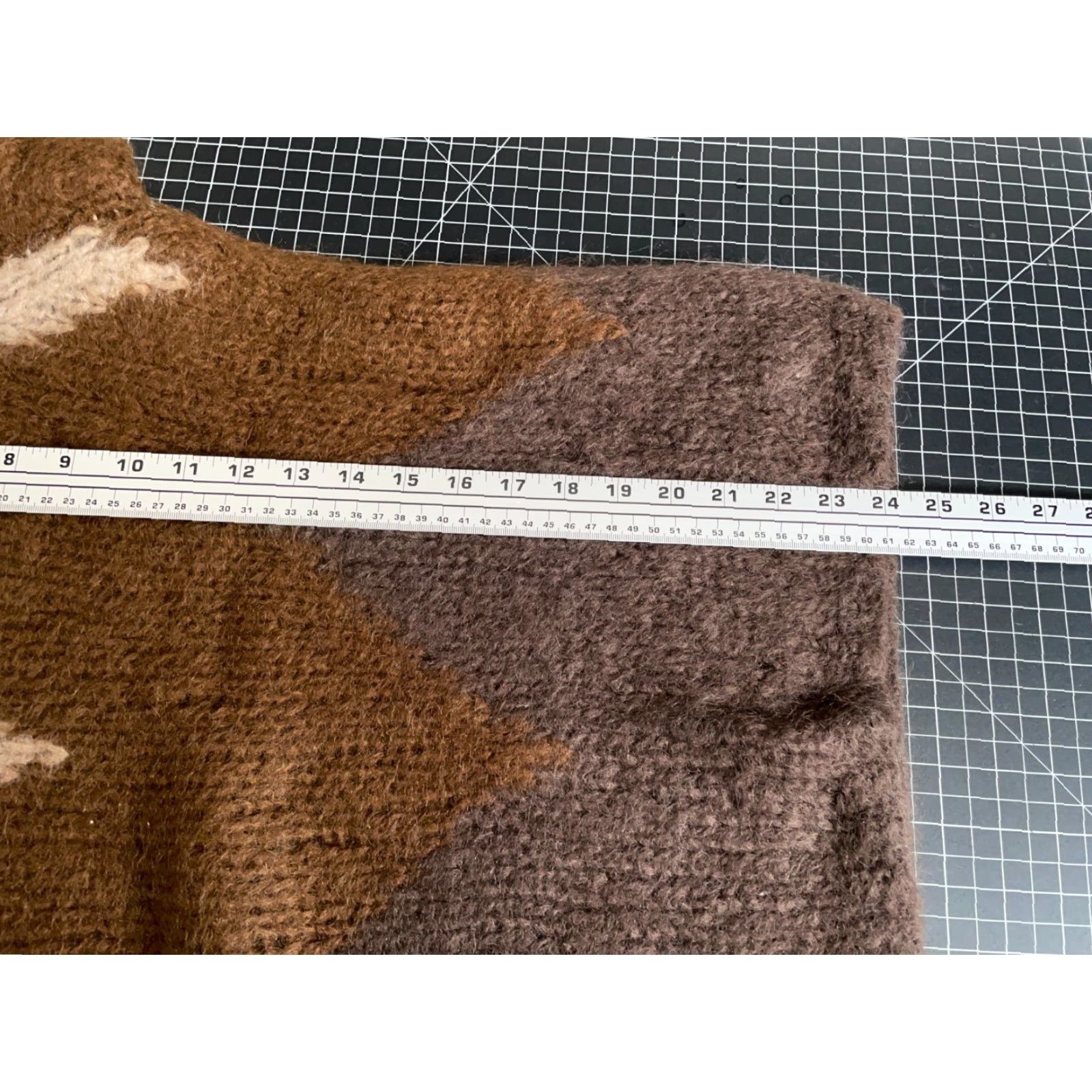 Vintage VINTAGE Jacobson's Wool Mohair V-Neck Sweater Men's Medium Brown Geometric Knit Pullover 50s 60s Hipster Retro Casual Hand Wash Only Size US M / EU 48-50 / 2 - 7 Thumbnail