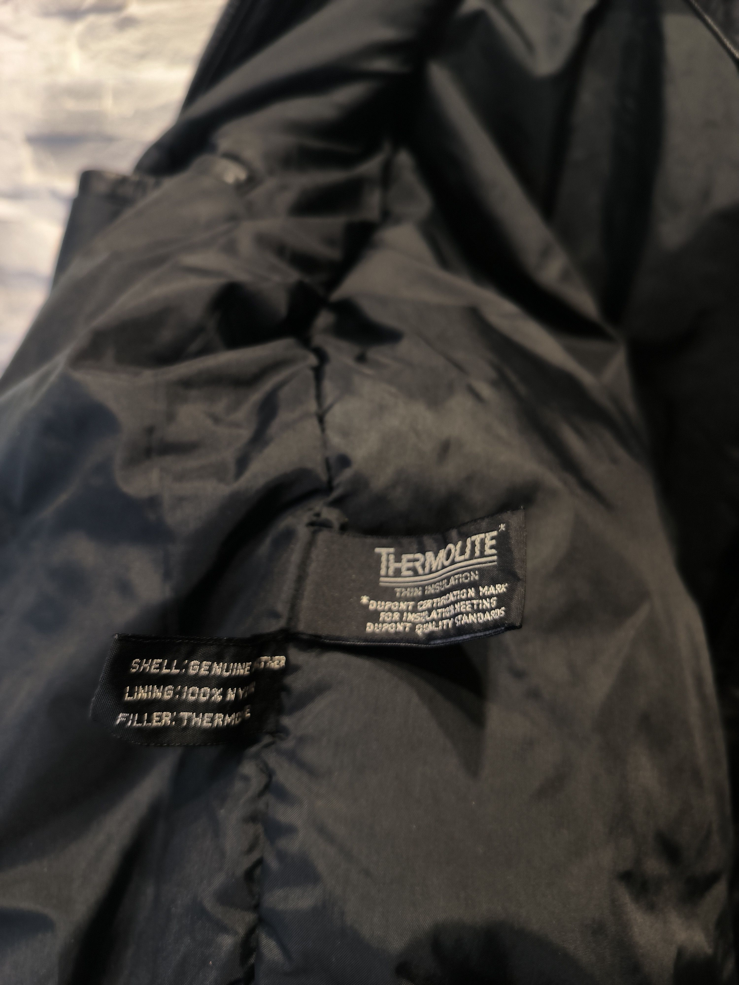 Vintage Vintage Leather Black Jacket New Territories Thermolite Size US M / EU 48-50 / 2 - 6 Thumbnail
