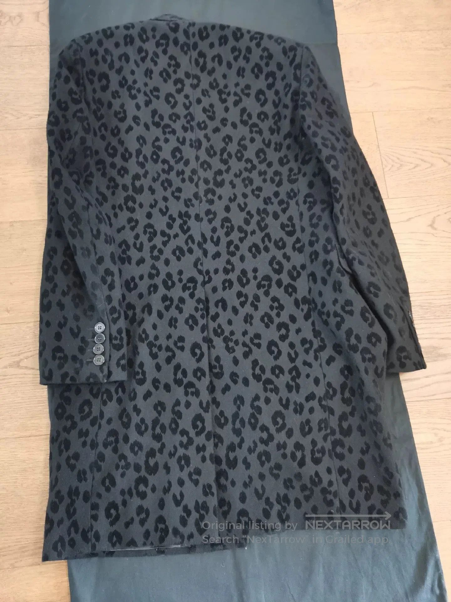 Saint Laurent Paris Saint Laurent Gray Leopard Print Coat. Size US M / EU 48-50 / 2 - 2 Thumbnail