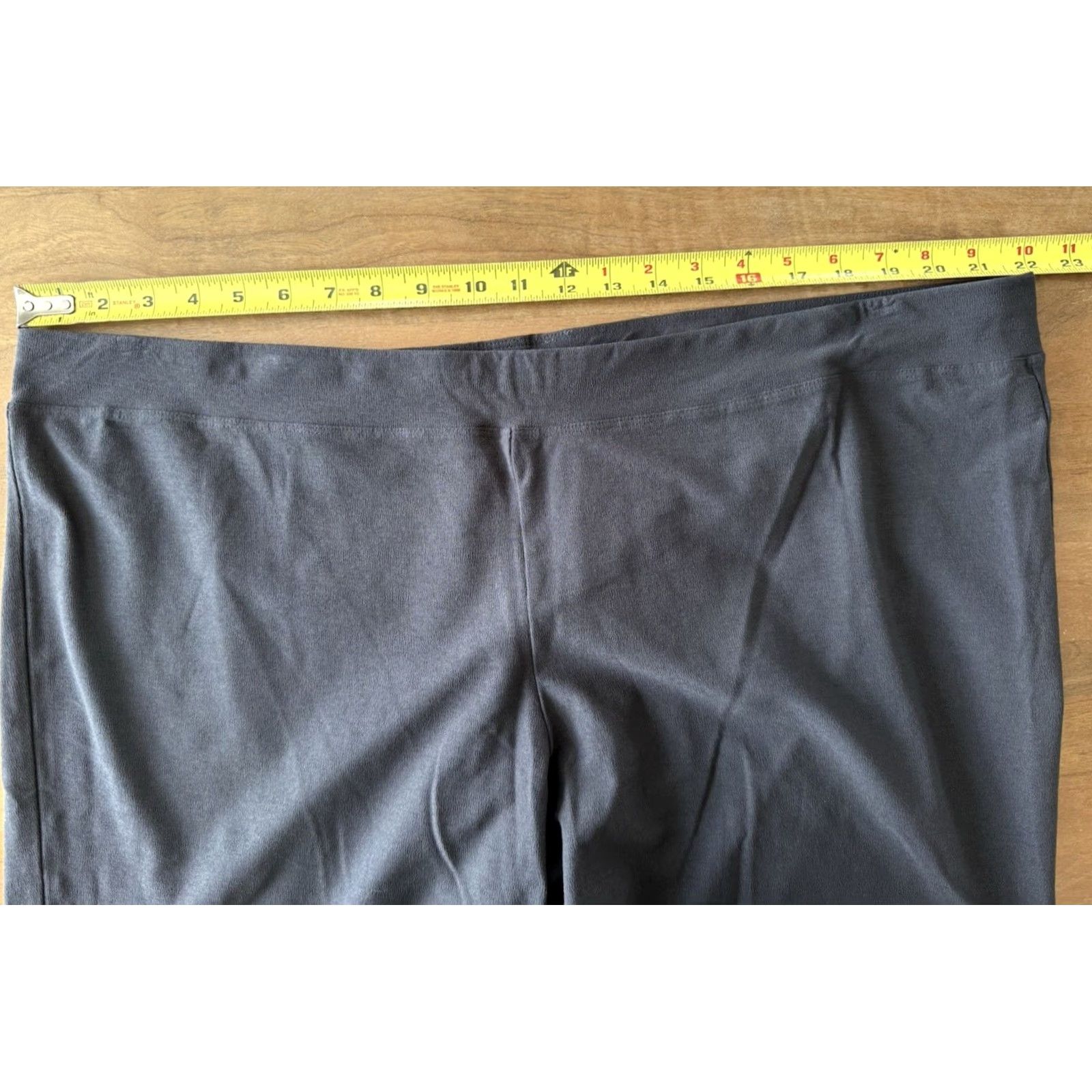 Eileen Fisher Eileen Fisher Washable Stretch Crepe Pull On Ankle Pants Womens 3X Gray USA Size 40" / US 18 - 6 Thumbnail
