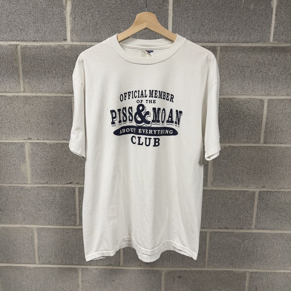 Vintage Piss & Moan Club Shirt ERD Grunge Thrashed Faded Distressed Size US XL / EU 56 / 4 - 1 Thumbnail