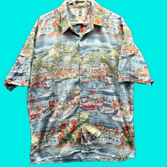 ALOHAS VINTAGE Kahala Shirt Mens Large Blue Button-Down Hawaiian Lawn AOP Aloha Beach Kahala Shirt Mens Large Blue Button-Down Hawaiian Theme Hawaiian 90s? Size US L / EU 52-54 / 3 - 1 Thumbnail
