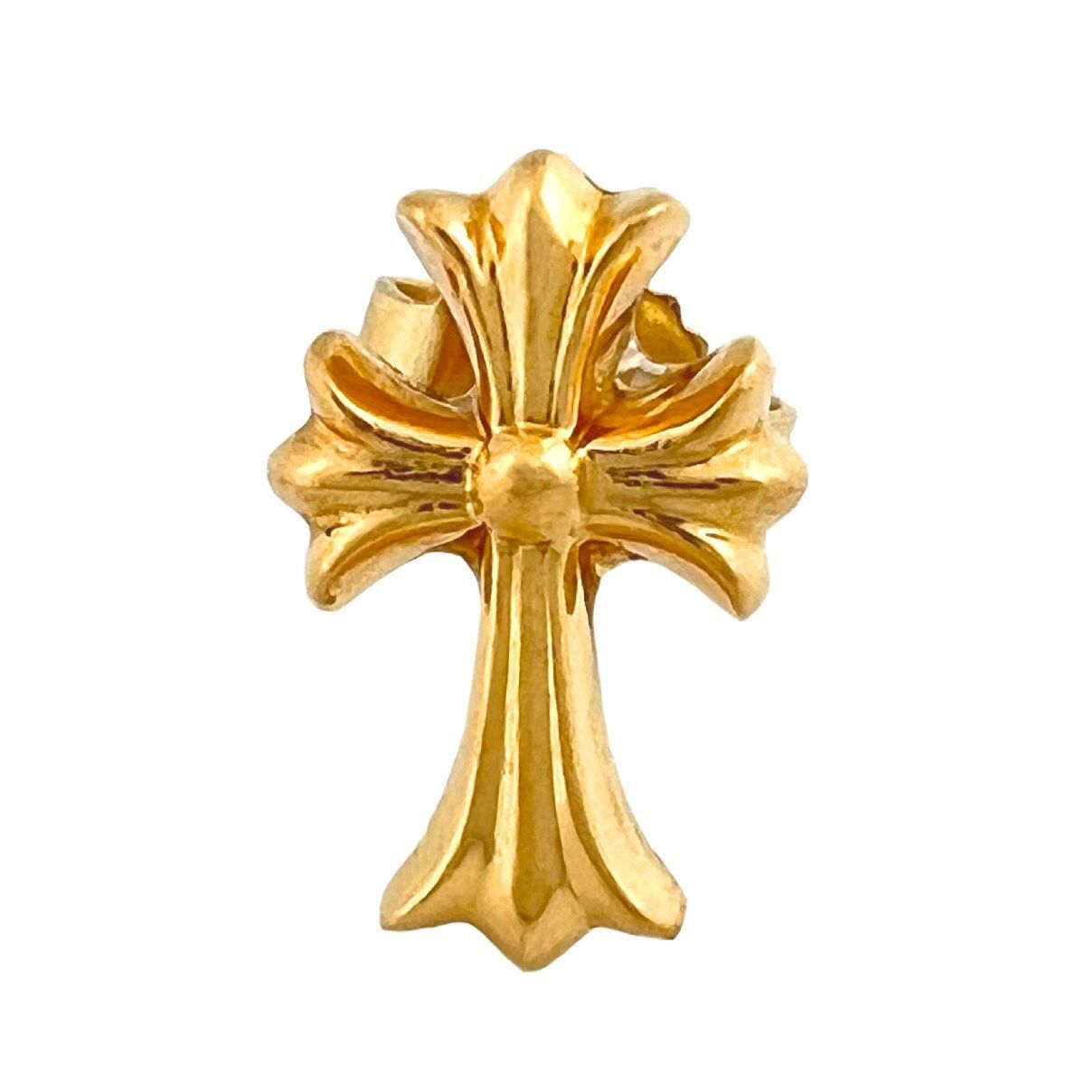 Chrome Hearts CHROME HEARTS 22K Cross Fat Stud Single Ear 14K