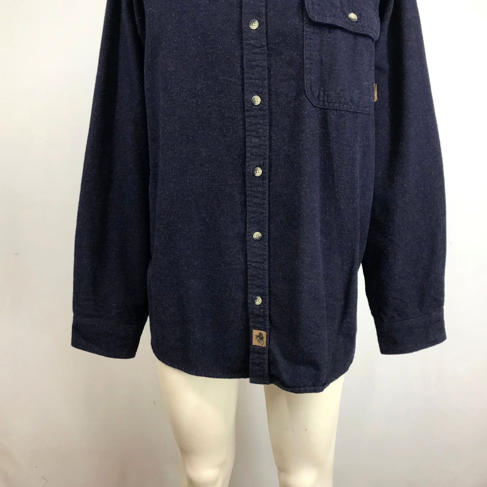 Vintage Legendary Whitetails Navy Blue Cotton Flannel Shirt XL Regular Button-Up Collar Size US XL / EU 56 / 4 - 3 Thumbnail