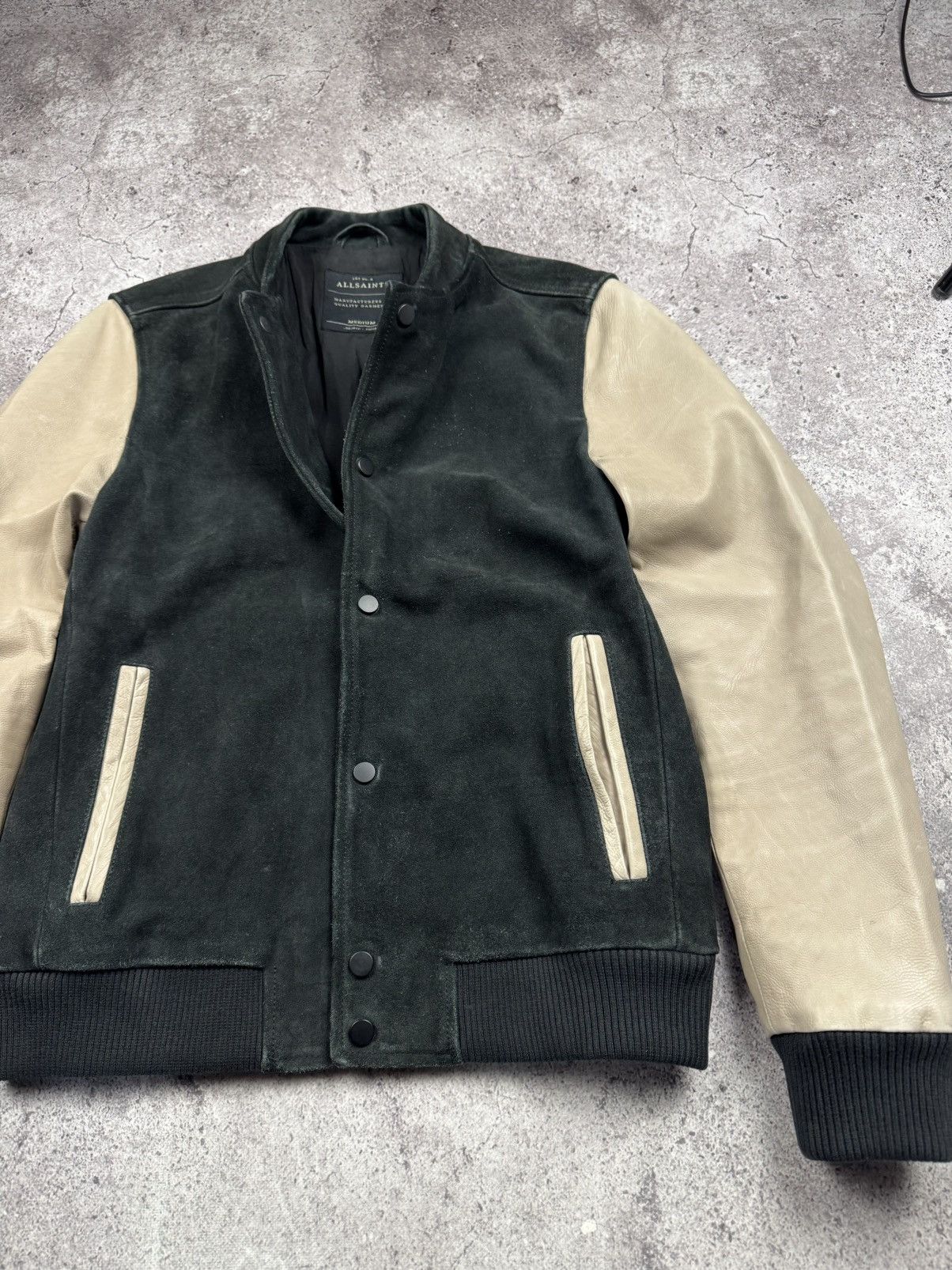 Allsaints Allsaints Suede Leather Bomber Jacket Size US M / EU 48-50 / 2 - 4 Thumbnail