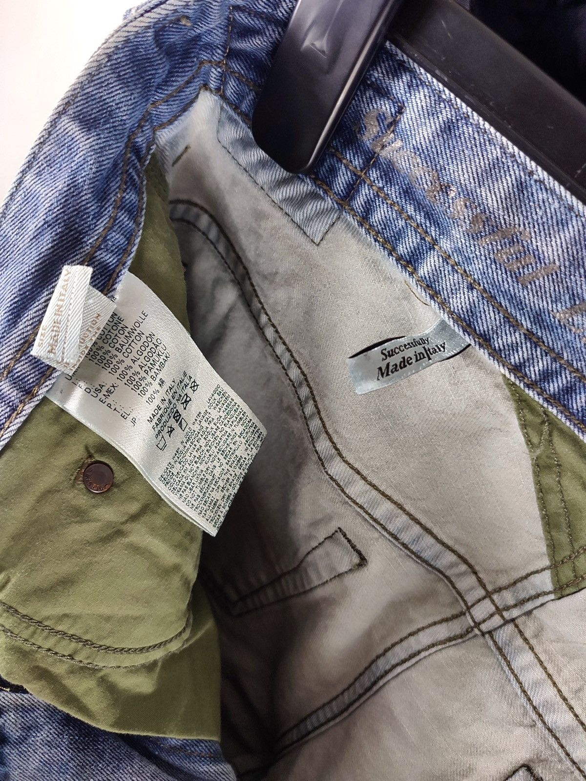 Diesel Diesel Rust Thavar Painted Distressed Slim Fit Denim Jeans Size US 30 / EU 46 - 10 Thumbnail