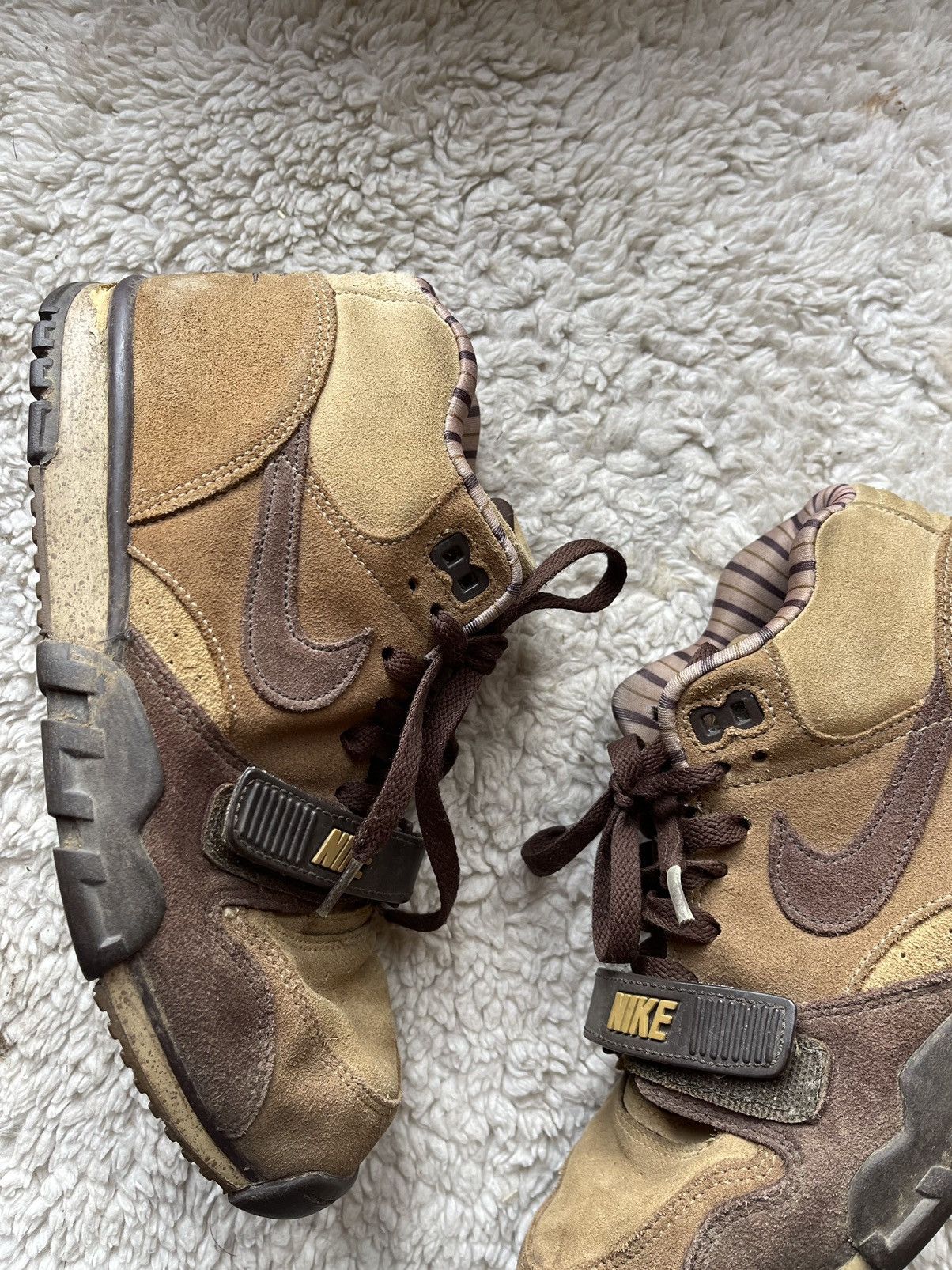 Japanese Brand × Nike × Vintage 2003 Nike Air Trainer 1 Brown Shima Shima vintage high Size US 7.5 / EU 40-41 - 3 Thumbnail